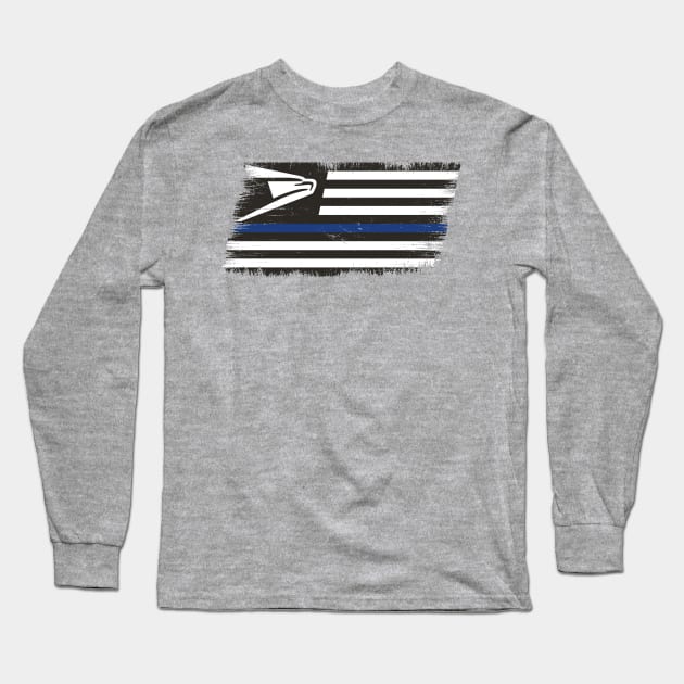 USPS Back the Blue Long Sleeve T-Shirt by bellamuert3